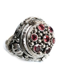 Silber-Giftring mit Granaten - vergleichen und g&uuml;nstig kaufen